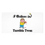 i believe in terrible twos personalised photo card
