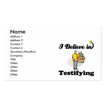 i believe in testifying business card templates