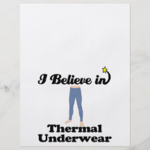 i believe in thermal underwear custom flyer