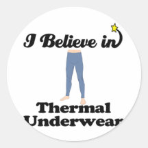 i believe in thermal underwear sticker