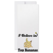 i believe in top bananas rack card