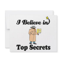 i believe in top secrets personalised invitation