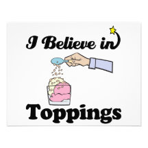 i believe in toppings personalised invitations