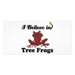 i believe in tree frogs photo cards