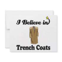 i believe in trench coats invitations
