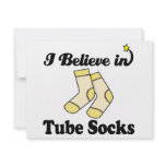 i believe in tube socks invitations