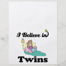 i believe in twins personalised flyer