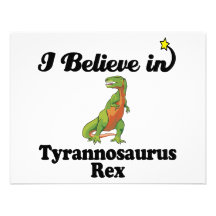 i believe in tyrannosaurus rex personalized invitation