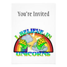 I Believe In Unicorns Invite