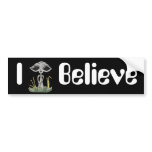 I Believe Sitting Alien Bumper Stickers