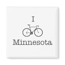 I Bike Minnesota Fridge Magnets