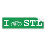 I Bike STL for your vehicle Bumper Stickers