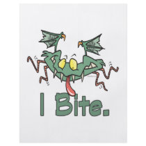i bite crazy bat halloween cartoon flyers