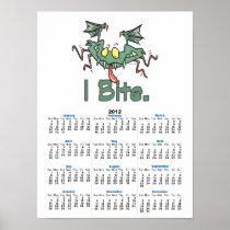 i bite crazy bat halloween cartoon print