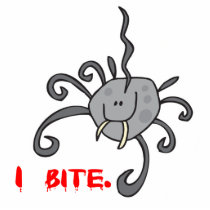 i bite cute spider acrylic cut out
