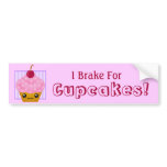 I Brake For Cupcakes Bumper Sticker bumper stickers