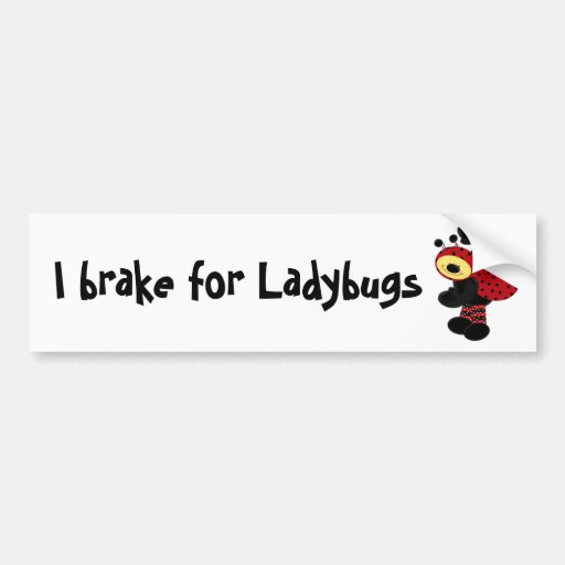 I brake for Ladybugs Bumper Sticker