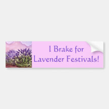 "I Brake For Lavender Festivals" Bumper Sticker
