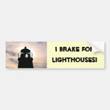 I Brake for Lighthouses Bumper Stickers