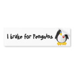 I brake for Penguins bumper stickers