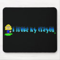 I broke my crayon logo Lil Crafty mousepads