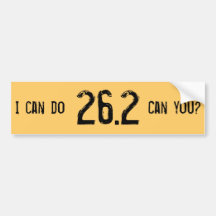 I can do 26.2 -- Can you? - Customised Bumper Stickers