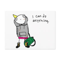 I can do anything. postcard