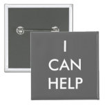 I Can Help  Volunteer Button Charity Events