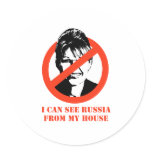 I can see Russia from my house Sticker