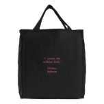 "I cannot live without books."Thomas Jefferson embroidered bags