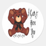 I Can't Hear You Teddy Bear Sticker