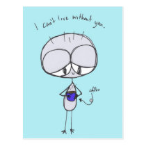 i can't live without you - postcard postcards