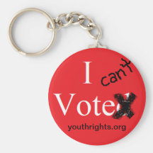 I Can't Vote Keychain