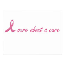 I care about a cure post card
