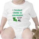 I CAUGHT CRABS IN LOUISIANA t-shirts