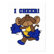 I Cheer Blue and Gold Tshirts and Gifts Post Card