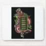 I Ching Dragon on black Mousepads