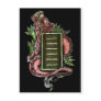 I Ching Dragon on black Post Card