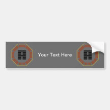 I Ching Hexagram 52 Ken "Keeping Still" Bumper Stickers