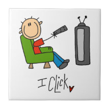 I Click TV Addict Ceramic Tile