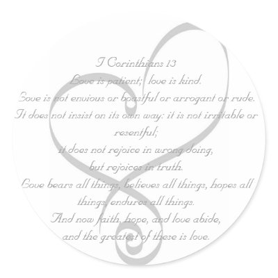 I Corinthians 13 Love/Wedding Sticker by frugalbride