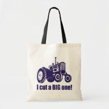 I Cut A Big One Landscaper Canvas Bags