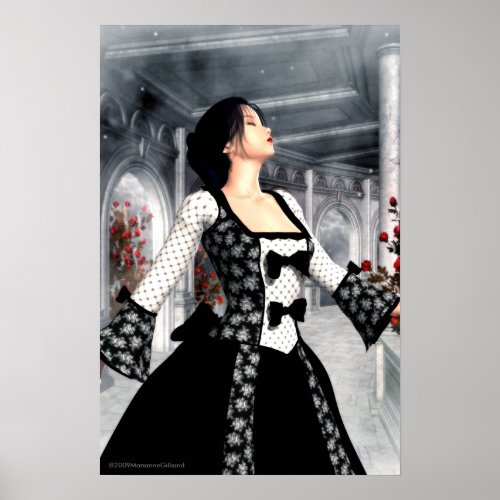 I Dance Alone Gothic Romance Art print