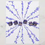 I did it toy blocks in blue flyer design