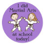 I did Martial Arts at School Today stickers