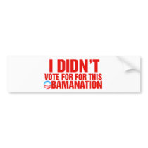I Didn't note for this obamanation bumper stickers