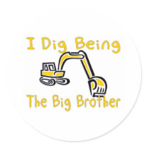 i dig big brother round stickers