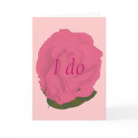 I do, Custom Wedding Invitations Cards, Pink Rose