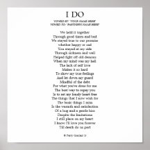 "I DO" CUSTOMIZABLE POSTER