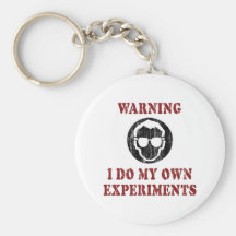 I Do My Own Experiments Retro Grunge Key Chain